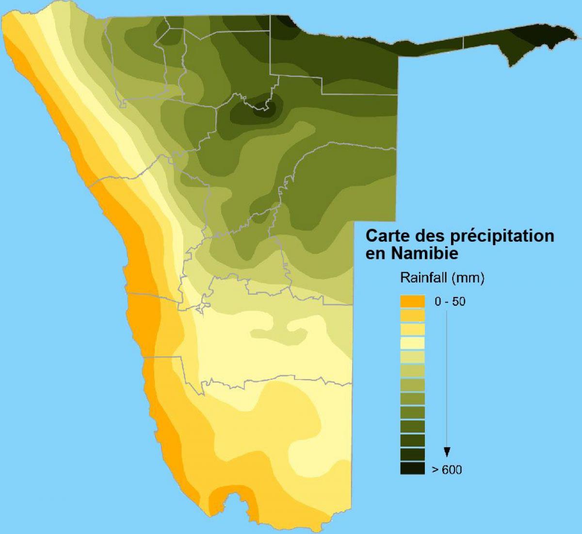 Peta Namibia hujan