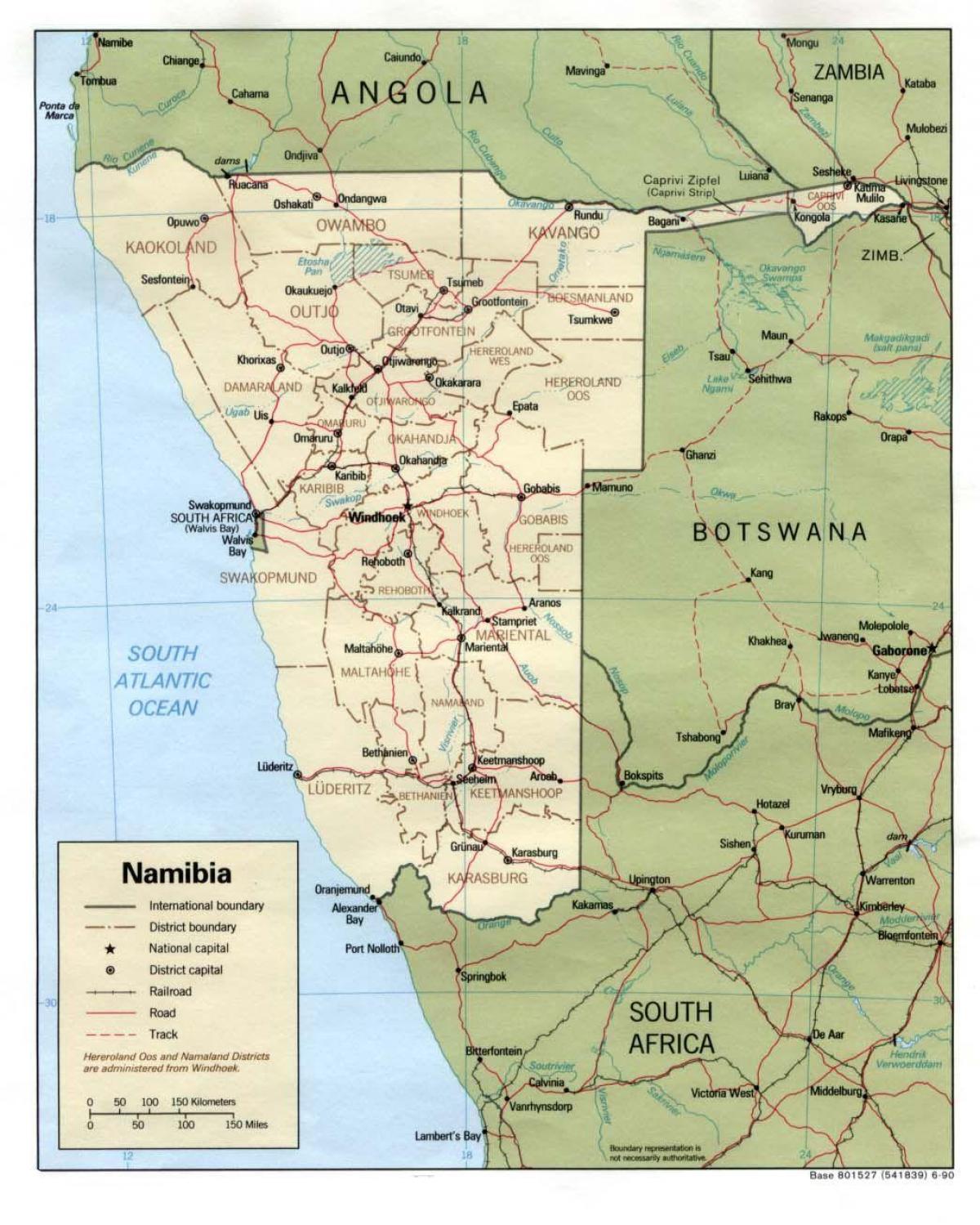 Peta perjalanan Namibia