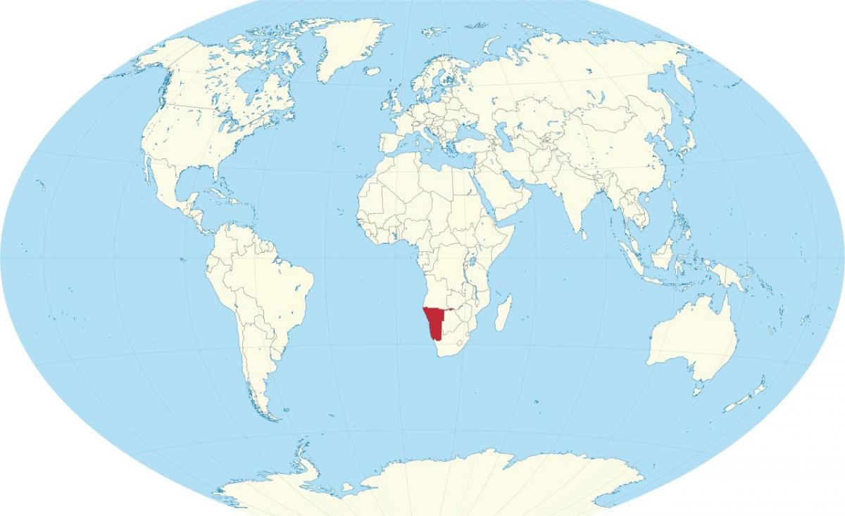 Namibia lokasi di peta dunia