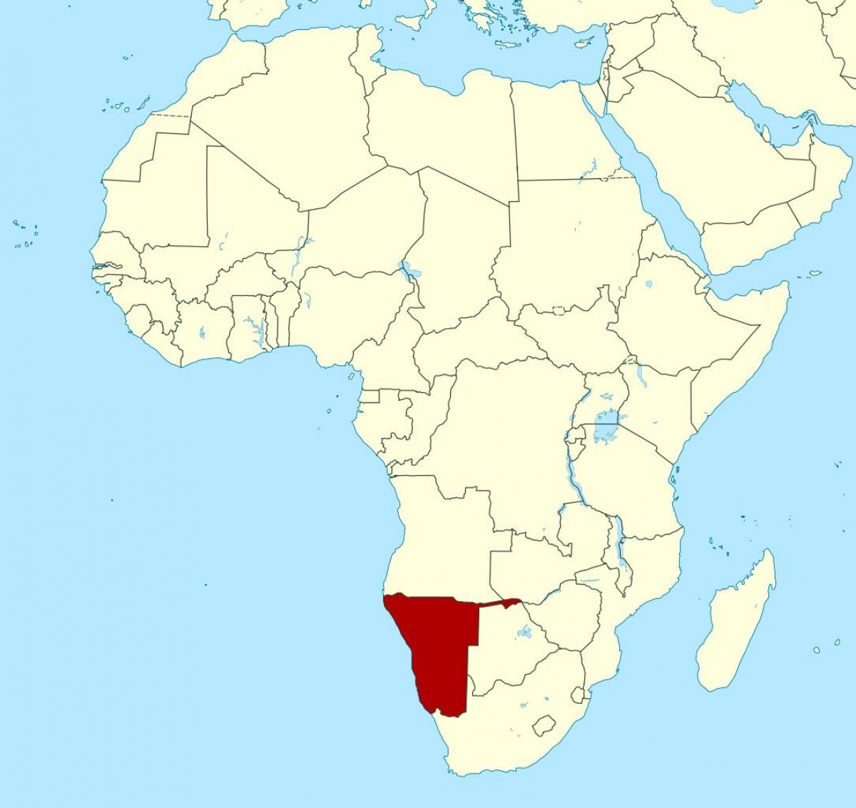 Peta afrika Namibia