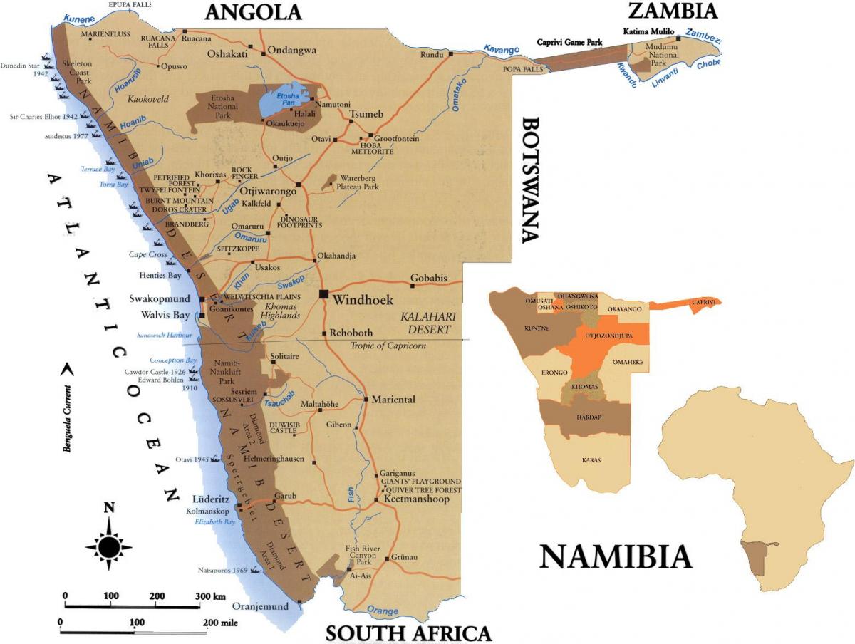 Peta skillsmap Namibia